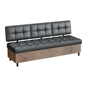 3-Personers Sofa Sort Skin - CRB336