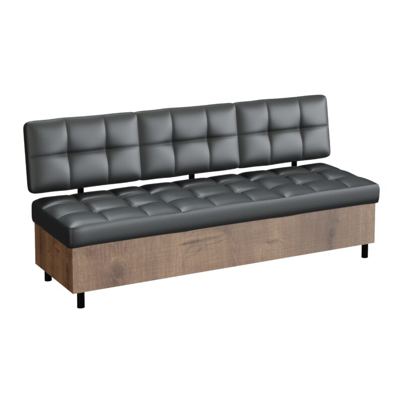 3-Personers Sofa Sort Skin - CRB336