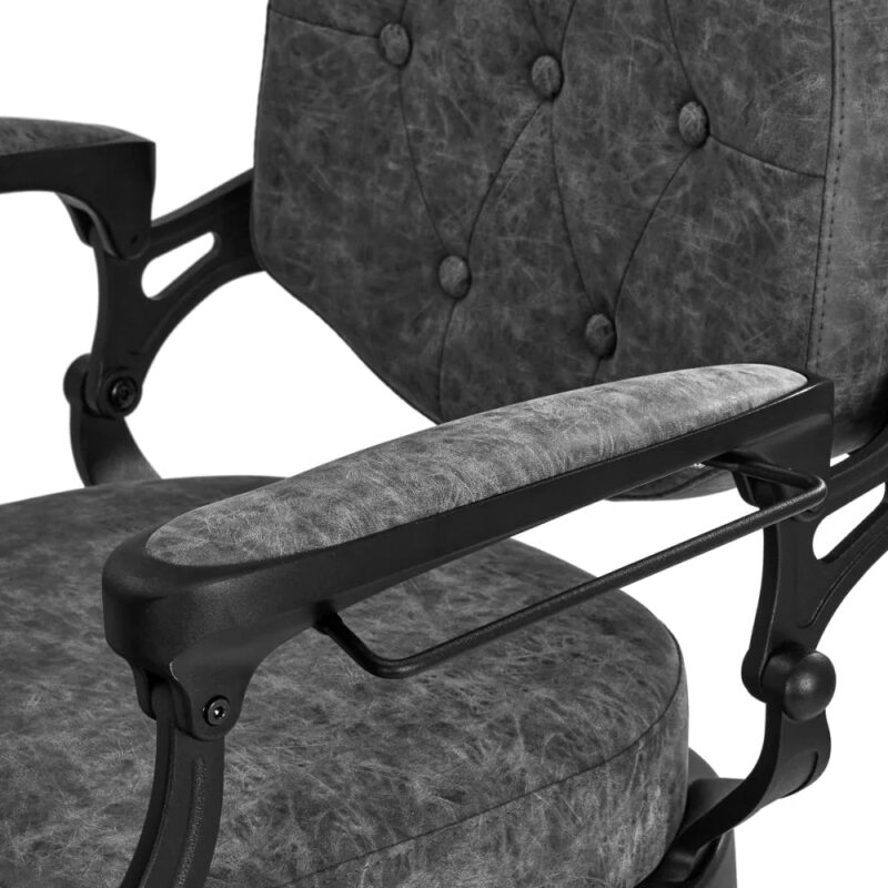 Gabbiano Frisørstol President Old Leather Grey - Bilde 8