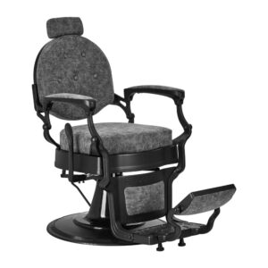 Gabbiano Frisørstol President Old Leather Grey