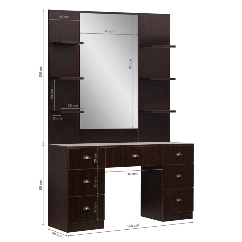 Gabbiano Barberkonsoll MT-1112 Wenge - Bilde 2