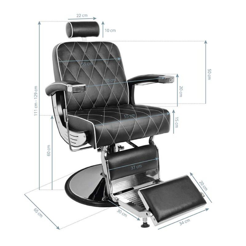 Gabbiano Frisørstol Imperial - Svart - Bilde 6